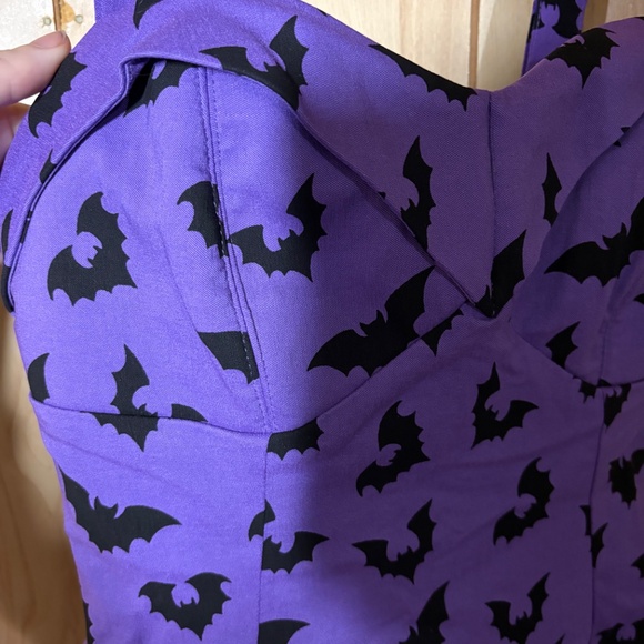 Vixen by Micheline Pitt - Purple Bats Maneater wiggle dress - NWT - Picture 5 of 6